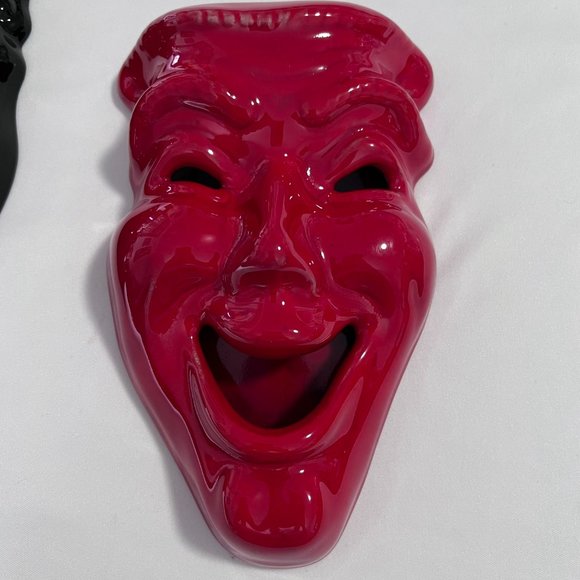 Vintage 80's Smile Now Cry Later Decorative Porcelain Masks Comedy Tragedy Drama - Picture 2 of 11